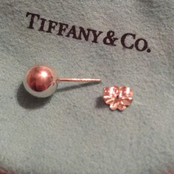 Tiffany & Co 8mm Sterling Silver Ball Earrings - Picture 4 of 8